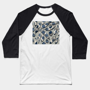 Vintage Feathers (blue) Baseball T-Shirt